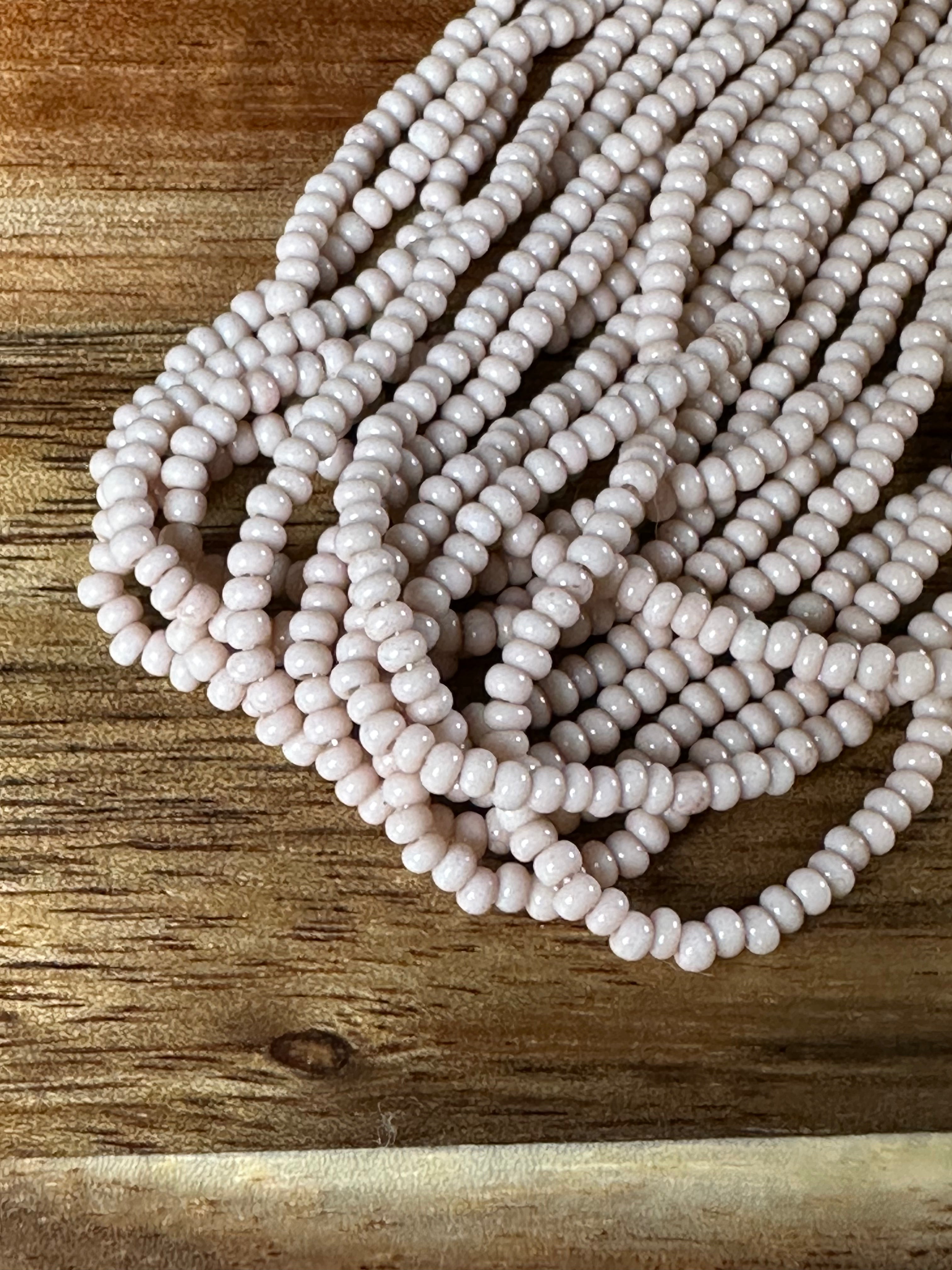 Czech Strung Glass Seed Bead - 11/0 Op Pale Pink